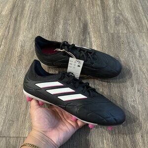 Adidas COPA Pure 1 FG J Soccer Cleats HQ8887  BLACK calf Leather Size 6 M /7.5 W